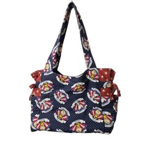 Peanuts Shoulder Bag Charlie Brown Snoopy Stars and Stripes Forever Blue Red